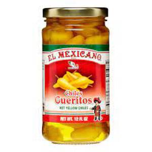 El Mexicano Chiles Gueritos, Hot Yellow Chiles, 12 oz