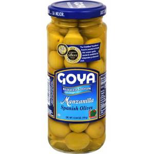 Goya Reduced Sodium Manzanilla Spanish Olives, 6 3/4 oz
