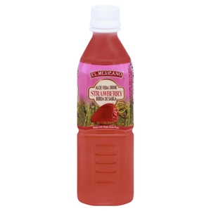 El Mexicano Aloe Vera Drink, Strawberry, 16.9 fl oz (1.05 pints) 500 ml