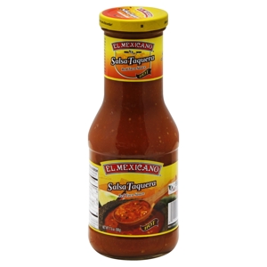 El Mexicano Taco Sauce, Red, Hot, 17.6 oz (500 g)