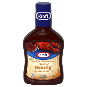 Kraft Slow-Simmered Hint of Honey Barbecue Sauce, 18 oz (1 lb 2 oz) 510 g