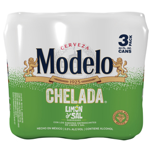 Modelo Chelada Limon Y Sal Beer, 3 - 24 fl oz cans