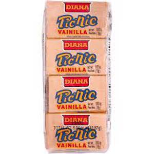 Diana Sugar Wafers, Vanilla, 8 - 0.60 oz (17 g) bars [4.80 oz (136g)]