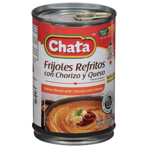 Chata Refried Beans, with Chorizo and Cheese, 14.8 oz (420 g)