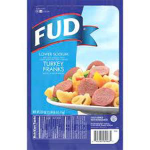 Fud Lower-Sodium Turkey Franks, 2.2 lb