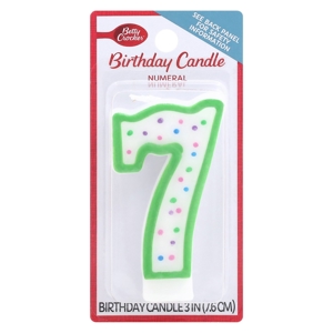 Betty Crocker Birthday Candle, Numeral 7, 3 Inch, 1 candle