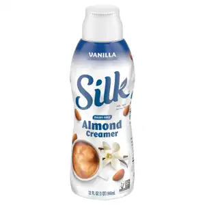 Silk Dairy Free Vanilla Almond Coffee Creamer, 32 fl oz (1 qt) 946 ml