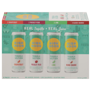 High Noon Tequila Seltzer, Fiesta, 8 Pack, 8 - 355 ml [2.84 l] cans