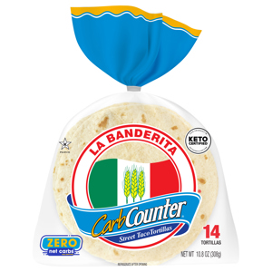 La Banderita Street Taco Tortillas, Zero Net Carbs, 14 tortillas [10.8 oz (308 g)]