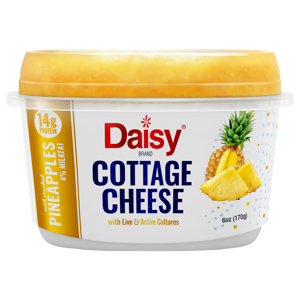 Daisy 4% Milkfat with Crushed Pineapples Cottage Cheese, 6 oz (170 g)