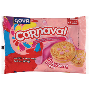Goya Sandwich Cookies, Strawberry Fresa, 12 Pack, 12 - 4 cookie packs [14.2 oz (403 g)]