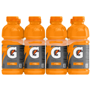 Gatorade Orange Thirst Quencher, 8 - 20 fl oz (1.25 pt) 591 ml bottles
