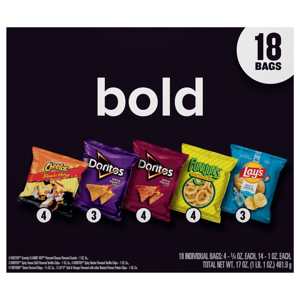 Frito Lay Bold Mix, 18 bags [17 oz (1 lb 1 oz) 481.9 g]