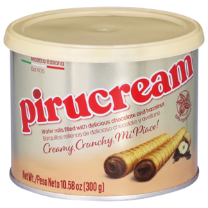 Pirucream Filled with Delicious Chocolate and Hazelnut Wafer Rolls, 10.58 oz (300 g)
