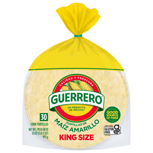 Guerrero Yellow King Size Corn Tortillas, 30 tortillas [35 oz (2 lb 3 oz) 992 g]