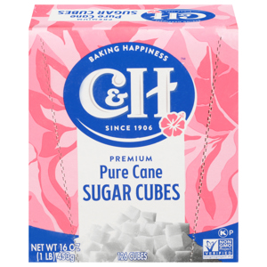 C&H Premium Pure Cane Sugar Cubes, 126 cubes [16 oz (1 lb) 453 g]