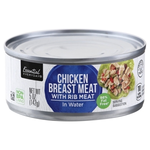 Essential Everyday Chicken Breast Meat with Rib Meat in Water, 5 oz (142 g)