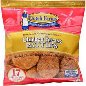 Dutch Farms Breaded Chicken Patties, 3 lb