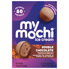 Mymo Mochi Ice Cream, Double Chocolate, 6-1.5 Oz (9.1 Oz) 43 G