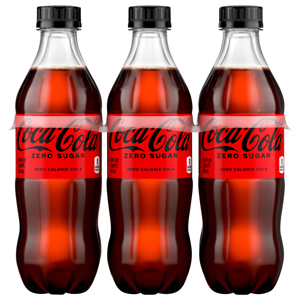 Coca-Cola Cola, Zero Sugar, 6 - 16.9 fl oz (1.06 pt) 500 ml bottles