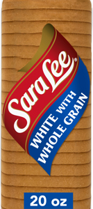 Sara Lee White made with Whole Grain Plain Bread, 20 oz