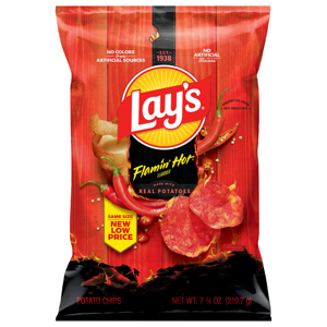 Lay's Flamin' Hot Flavored Potato Chips, 7.75 oz (219.7 g)