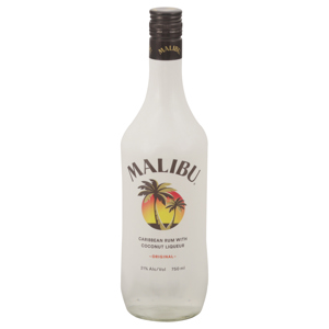 Malibu Caribbean Rum, with Coconut Liqueur, Original, 750 ml