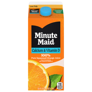 Minute Maid Low Pulp Pure Squeezed Orange Juice, 59 fl oz (1.8 qt) 1.75 l