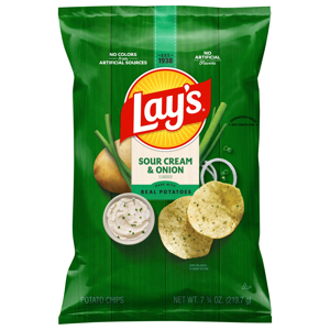 Lay's Sour Cream & Onion Flavored Potato Chips, 7.75 oz (219.7 g)