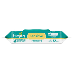Pampers Sensitive Fragrance Free Wipes, 56 wipes