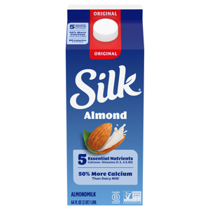 Silk Original Dairy Free Vegan Almond Milk, 64 fl oz (2 qt) 1.89 l