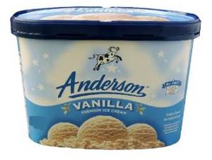 Anderson Vanilla Ice Cream, 1.5 qt