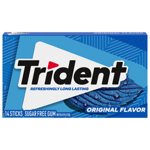 Trident Gum, Sugar Free, Original Flavor, 14 sticks