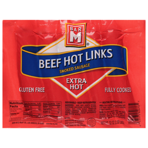 Bar M Sausage, Smoked, Extra Hot, 32 oz (2 lbs)