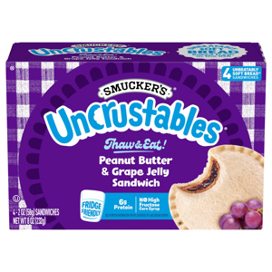 Smucker's Peanut Butter & Grape Jelly Sandwich, 4 - 2 oz (58 g) sandwiches [8 oz (232 g)]
