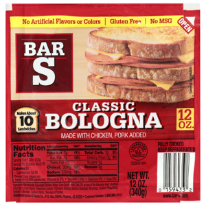 Bar S Classic Bologna, 12 oz (340 g)