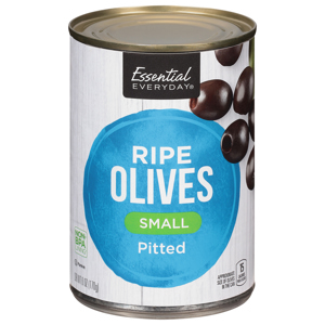 Essential Everyday Olives, Ripe, Pitted, Small, 6 oz (170 g)