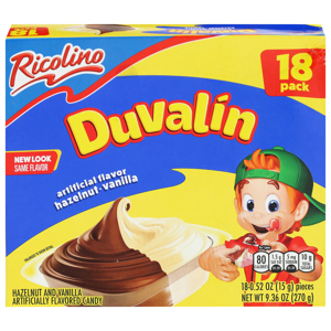 Ricolino Duvalin Hazelnut and Vanilla Candy, 18 - 0.52 oz (15 g) pieces [9.36 oz (270 g)]