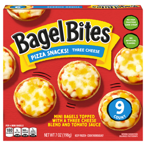 Bagel Bites Three Cheese Pizza Snacks, 9 count [7 oz (198 g)]