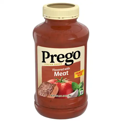 Prego Italian Sauce Flavored with Meat Family Size 45 oz 2 lb 13 oz 1.28 kg