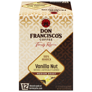 Don Francisco's Pods Medium Roast Vanilla Nut Coffee, 12 - 0.33 oz (9.5 g) pods [4.02 oz (114 g)]