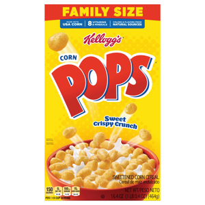 Corn Pops Sweetened Corn Cereal Family Size, 16.4 oz (1 lb 0.4 oz) 464 g