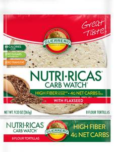 Guerrero Original with Flaxseed Tortilla Wraps, 8 tortillas [9.33 oz (265 g)]