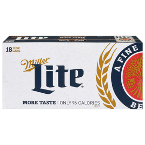 Miller Lite Beer, Pilsner, 18 - 12 oz cans
