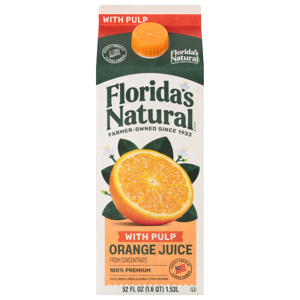 Florida's Natural Premium Orange Juice with Pulp, 52 fl oz (1.6 qt) 1.53 l