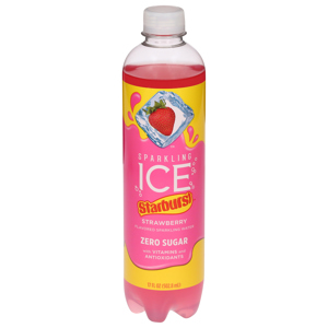 SPARKLING ICE SPARKLING WATER, ZERO SUGAR, STRAWBERRY FLAVORED, 17 FL OZ (502.8 ML)