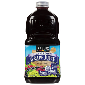 Langers 100% Juice, No Sugar Added, from Concentrate, Grape, 64 fl oz (2 qt) 1.89 l