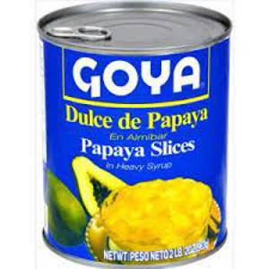 Goya Dulce de Papaya en Almibar, Papaya Slices in Heavy Syrup, 34 oz