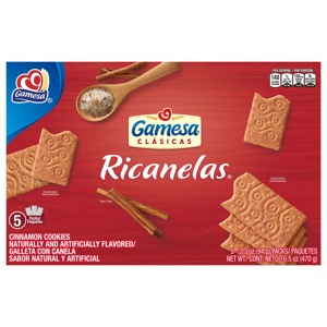 Gamesa Cinnamon Cookies, 5 - 3.3 oz (94 g) packs [16.5 oz (470 g)]