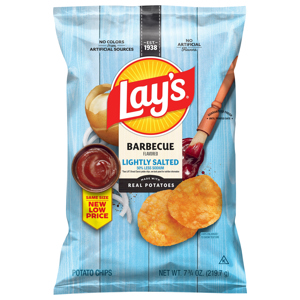 Lay's Lightly Salted Barbecue Flavored Potato Chips, 7.75 oz (219.7 g)